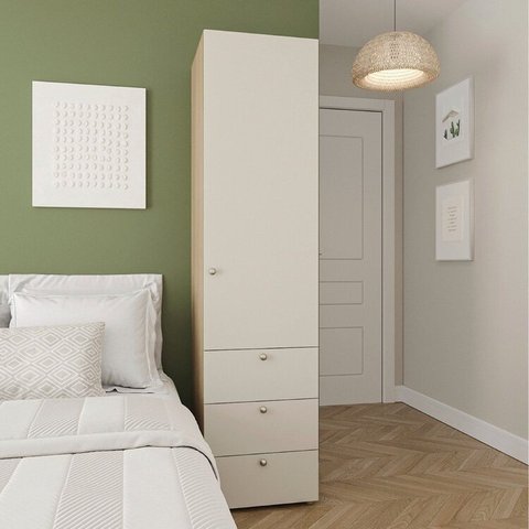 Módulo 45x180 1 Porta 3 Gavetas Frame CabeCasa MadeiraOriginals