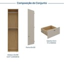 Ver imagem 3 de Módulo 45x180 1 Porta 3 Gavetas Frame CabeCasa MadeiraOriginals
