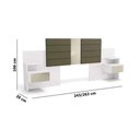 Ver imagem 2 de Painel Cama Box Madeirado Casal/queen G290 C/ 2 Gavetas Branco - Kappesberg