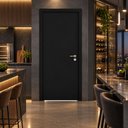 Ver imagem 6 de Porta de Madeira Lisa Clean 210x80 MDF Pronta para Instalar:Preto