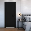 Ver imagem 1 de Porta de Madeira Lisa Clean 210x80 MDF Pronta para Instalar:Preto