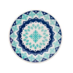 Prato de Sobremesa Cerâmica 18cm Estampa Donna Lola 1 Unidade - Biona 74478 - 1