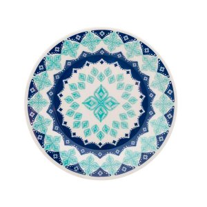 Prato de Sobremesa Cerâmica 18cm Estampa Donna Lola 1 Unidade - Biona 74478