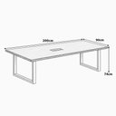 Ver imagem 2 de Mesa Reunião Industrial Escritório 2,00m x 90cm 100% MDF com Caixa de Tomadas Pés Metal F5 Office