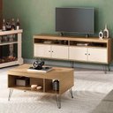 Ver mais imagens de Rack para Tv Mesa de Centro Rmc42 Carvalho Off White Arly