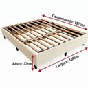 Ver imagem 4 de Base para Cama Box Queen Base Cama Box com Pés de Madeira Branco 156cm