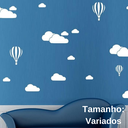 Ver imagem 2 de Adesivo de Parede Infantil Nuvem e Balões Branco Decorativo Quarto Delicado Menino