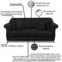 Ver mais imagens de Sofa 2 Lugares Retro Polo 180cm com Almofada Suede 1105 Ezz 1105