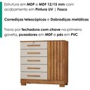 Ver imagem 5 de Comoda 5 Gavetas 1 Porta 99 cm Mary Cedro Areia Rudk