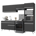 Ver imagem 3 de Armário de Cozinha Compacta 4 peças MP3693.898 Veneza Multimóveis Preto