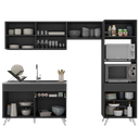 Ver imagem 6 de Armário de Cozinha Compacta 4 peças MP3693.898 Veneza Multimóveis Preto
