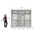 Ver imagem 4 de Guarda Roupa Casal com Espelho 2 Portas 6 Gavetas Vienna Novo Horizonte