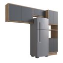 Ver imagem 3 de Cozinha Compacta Modulada 3 Peças com Torre Quente e 2 Armários Aéreos 100% MDF Viena Louro Freijó/C