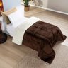 Coberdrom Diamond Solteiro Sherpa com Manta Flannel 01 Peça - Marrom - 1