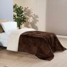 Coberdrom Diamond Solteiro Sherpa com Manta Flannel 01 Peça - Marrom - 2