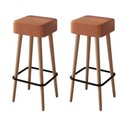Ver imagem 1 de Kit 2 Banquetas Dubai 70cm Couríssimo Amarula - Salaone
