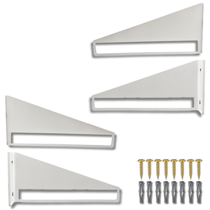 Quatro Suportes Mão Francesa Prateleira Moderna Estilo Inclinado Decoração Organização Aço Durável