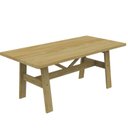 Ver imagem 1 de Mesa de Jantar 6 Lugares Madeira Maciça Farm Artemobili Marrom/Carvalho