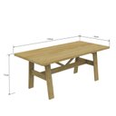 Ver imagem 2 de Mesa de Jantar 6 Lugares Madeira Maciça Farm Artemobili Marrom/Carvalho