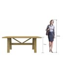 Ver imagem 3 de Mesa de Jantar 6 Lugares Madeira Maciça Farm Artemobili Marrom/Carvalho