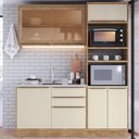 Ver imagem 2 de Cozinha Compacta 3 Peças 6 Portas 3 Gavetas com Divisor de Talheres 2 Nichos para Forno Viena