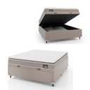 Ver imagem 4 de Cama Box Baú Casal Colchão D45 Top Hellen Strong Bege Suporta até 150kg por Pessoa