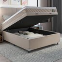 Ver imagem 3 de Cama Box Baú Casal Colchão D45 Top Hellen Strong Bege Suporta até 150kg por Pessoa