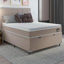 Ver imagem 1 de Cama Box Baú Casal Colchão D45 com Pillow Top Hellen Strong Bege Suporta até 150kg por Pessoa