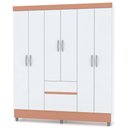 Ver imagem 1 de Guarda Roupa Solteiro Ideal Plus 6 Portas Branco Camarim Flex Vr