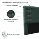 Ver imagem 4 de Cabeceira Cama Box Queen 160cm e Recamier Gênova Veludo Verde S04 - D'Rossi
