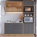 Ver imagem 2 de Cozinha Compacta 3 Peças 6 Portas 3 Gavetas com Divisor de Talheres 2 Nichos para Forno Viena