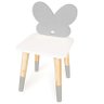 Kit Mesa e Cadeira Infantil Borboletinha em Mdf - Cinza - 3