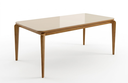Ver imagem 2 de Mesa Veneza 220cm c/Vidro para Sala de Jantar Cinamomo/Off White