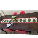 Ver imagem 3 de Caminho de Mesa Passadeira Toalha Natal Natalino Trilho Arvore de Natal Mesa de Jantar Festa Enfeite