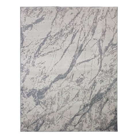 Tapete Sala 200x300 Marmorizado Cinza Gelo Marfim 2,00x3,00