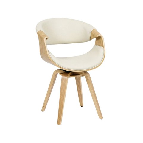 Cadeira de Jantar Nicole Homenow Madeira:bege Natural