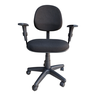 Cadeira de Escritório Executiva Anatômica, Base Giratória, Braços Reguláveis, Tecido Jserrano Preto - 8