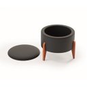 Ver imagem 1 de Puff com Baú Duo Redondo em Tecido Tipo Veludo