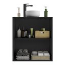 Ver imagem 5 de Gabinete Banheiro 2 Portas Suspenso 63cm Multimóveis V5007 Preto