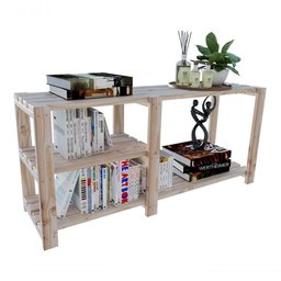 Rack De Madeira Design Especial 110x50cm 100% Pinus Para Sala - 1
