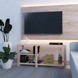 Rack De Madeira Design Especial 110x50cm 100% Pinus Para Sala - 5
