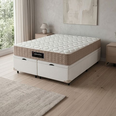 Cama Box Baú Colchão King Molas Ensacadas Splendido Munhoz