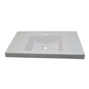 Pia Quadri Premium em Mármore Sintético 79x40 Branco 01