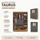 Ver imagem 2 de Guarda Roupa Compacto 6 Portas 3 Gavetas Espelho Roupeiro Nature Alaska