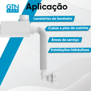 Ver imagem 5 de Sifão Copo de Parede Sanfonado Universal Blukit Branco