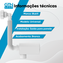 Ver imagem 4 de Sifão Copo de Parede Sanfonado Universal Blukit Branco