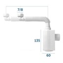 Ver mais imagens de Sifão Copo de Parede Sanfonado Universal Blukit Branco