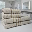 Ver imagem 2 de Kit 4 Toalhas 2 Banho 2 Rosto Montreal 100% Algodão Bege