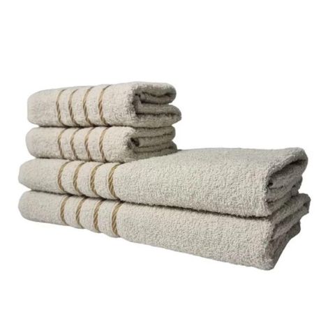 Kit 4 Toalhas 2 Banho 2 Rosto Montreal 100% Algodão Bege