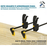 Kit 2 Grampos Sargento Aperto Rápido 18" Pol 450mm+1 Serrote Profissional 20" Fertak - 6